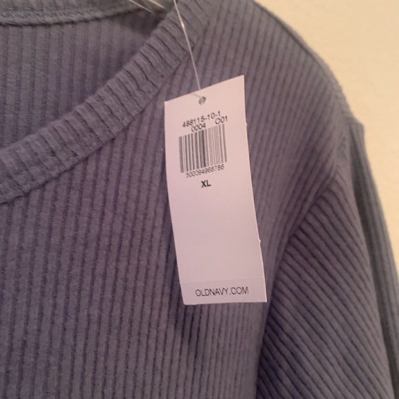 ✨HPx2✨NWT old navy ribbed soft dusty blue long sleeve shirt - Picture 3 of 6